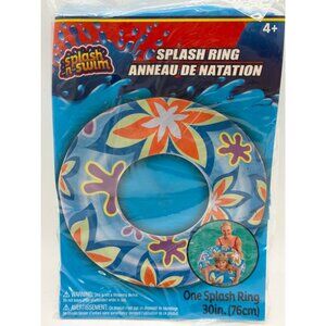 Splash N Swim 30in Inflatable Floral Splash Ring For Pool & Beach
